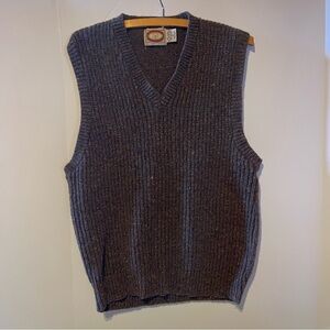 Banana Republic Vintage Brown/Mix 85% Wool Vest Size M Made In The USA